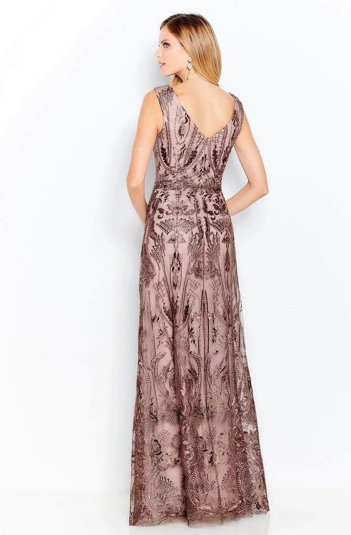 Cameron Blake By Mon Cheri - 120616 Lace Embroidered V-Neck Dress 4 Cameron Blake By Mon Cheri - 120616 Lace Embroidered V-Neck Dress