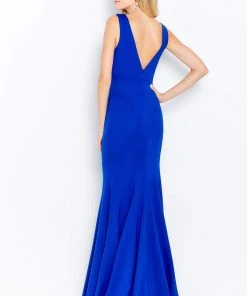 Cameron Blake By Mon Cheri - 120617 Sleeveless V Neck Trumpet Gown 6 Cameron Blake By Mon Cheri - 120617 Sleeveless V Neck Trumpet Gown