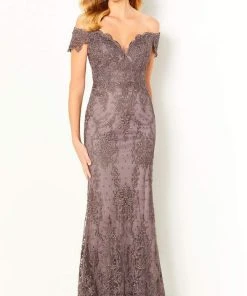 Cameron Blake By Mon Cheri - 220631 Corded Lace Mermaid Gown 12 Cameron Blake By Mon Cheri - 220631 Corded Lace Mermaid Gown