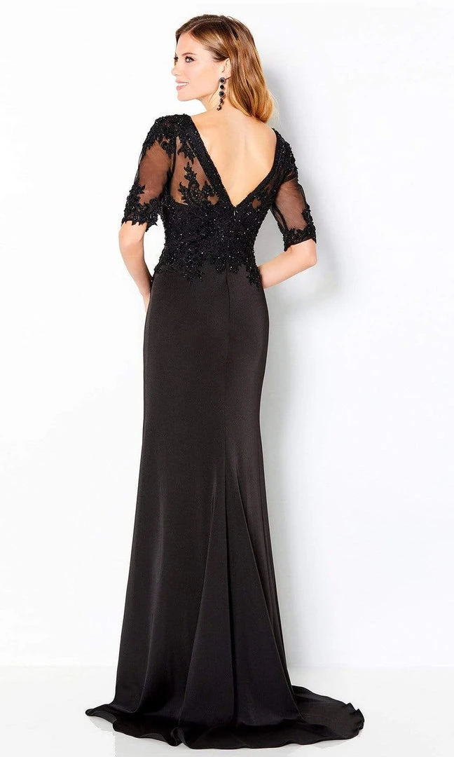 Cameron Blake By Mon Cheri - 220643 Beaded Applique Sheath Dress 4 Cameron Blake By Mon Cheri - 220643 Beaded Applique Sheath Dress