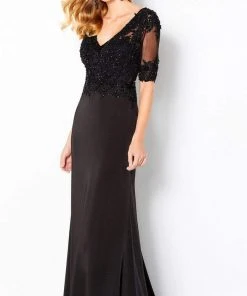 Cameron Blake By Mon Cheri - 220643 Beaded Applique Sheath Dress