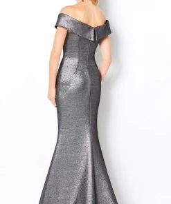 Cameron Blake By Mon Cheri - 220647 Metallic Off Shoulder Dress 6 Cameron Blake By Mon Cheri - 220647 Metallic Off Shoulder Dress