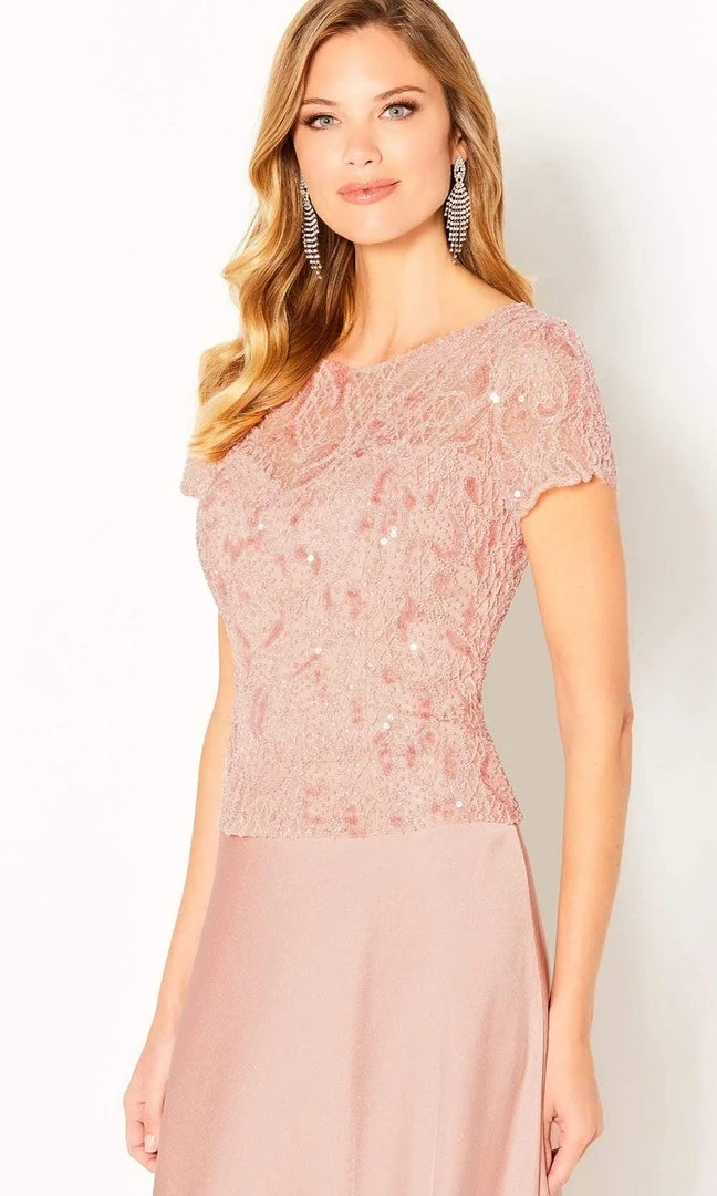 Cameron Blake By Mon Cheri - 220650 Short Sleeve Beaded A-Line Dress 7 Cameron Blake By Mon Cheri - 220650 Short Sleeve Beaded A-Line Dress