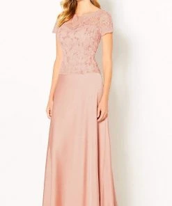 Cameron Blake By Mon Cheri - 220650 Short Sleeve Beaded A-Line Dress 10 Cameron Blake By Mon Cheri - 220650 Short Sleeve Beaded A-Line Dress