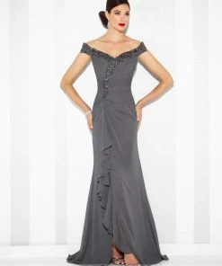 Cameron Blake By Mon Cheri - A-Line Gown 117602 - 1 Pc Teal In Size 8 Available