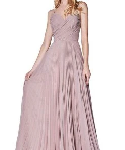 Cinderella Divine - 7471 Sweetheart Ruched Bodice Pleated A-Line Gown