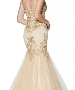 Cinderella Divine Lace Appliqued Mermaid Gown
