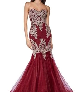 Cinderella Divine Lace Appliqued Mermaid Gown