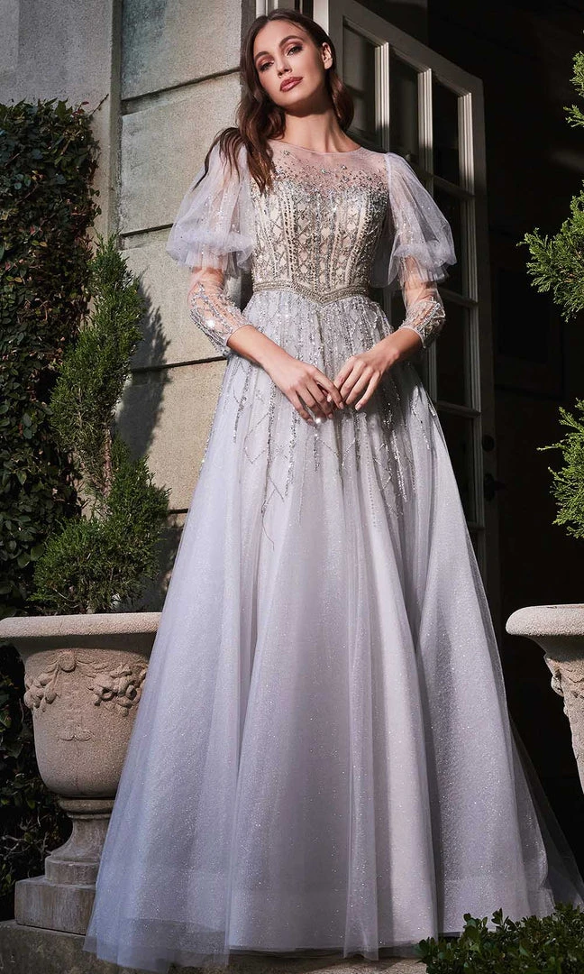 Cinderella Divine B707 - Puffed Sleeves Bridal Gown 3 Cinderella Divine B707 - Puffed Sleeves Bridal Gown