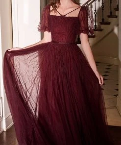 Cinderella Divine B712 - Square Neck A-line Gown