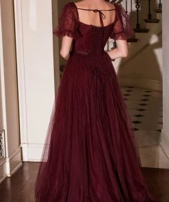 Cinderella Divine B712 - Square Neck A-line Gown 6 Cinderella Divine B712 - Square Neck A-line Gown