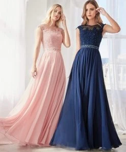 Cinderella Divine - Beaded Lace Illusion Bateau A-line Dress 13 Cinderella Divine - Beaded Lace Illusion Bateau A-line Dress