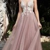 Cinderella Divine CB075 - Deep V-neck Long Gown