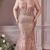 Cinderella Divine CB087C - Sheer Straps Trumpet Gown 1 Cinderella Divine CB087C - Sheer Straps Trumpet Gown