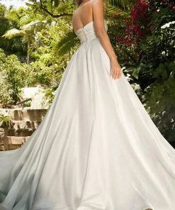 Cinderella Divine - CD0166W Sweetheart High Slit Bridal Dress 6 Cinderella Divine - CD0166W Sweetheart High Slit Bridal Dress