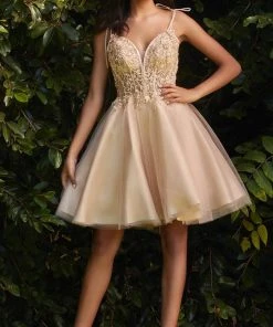 Cinderella Divine CD0188 - Corset Applique Prom Dress
