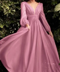 Cinderella Divine CD0192 - Bishop Sleeve Evening Dress 18 Cinderella Divine CD0192 - Bishop Sleeve Evening Dress