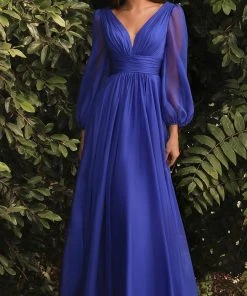 Cinderella Divine CD0192 - Bishop Sleeve Evening Dress 24 Cinderella Divine CD0192 - Bishop Sleeve Evening Dress