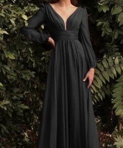 Cinderella Divine CD0192 - Bishop Sleeve Evening Dress 17 Cinderella Divine CD0192 - Bishop Sleeve Evening Dress