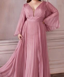 Cinderella Divine CD242C - Bell Sleeve Evening Gown