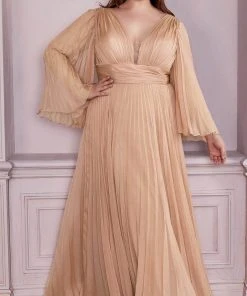 Cinderella Divine CD242C - Bell Sleeve Evening Gown 14 Cinderella Divine CD242C - Bell Sleeve Evening Gown