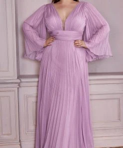 Cinderella Divine CD242C - Bell Sleeve Evening Gown 16 Cinderella Divine CD242C - Bell Sleeve Evening Gown