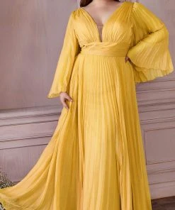 Cinderella Divine CD242C - Bell Sleeve Evening Gown 21 Cinderella Divine CD242C - Bell Sleeve Evening Gown