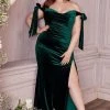 Cinderella Divine - CD956C Plus Size Velvet Gown