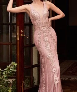 Cinderella Divine CD981 - Embroidered Evening Gown