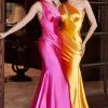 Cinderella Divine - CH164 One-Shoulder Fitted Satin Gown