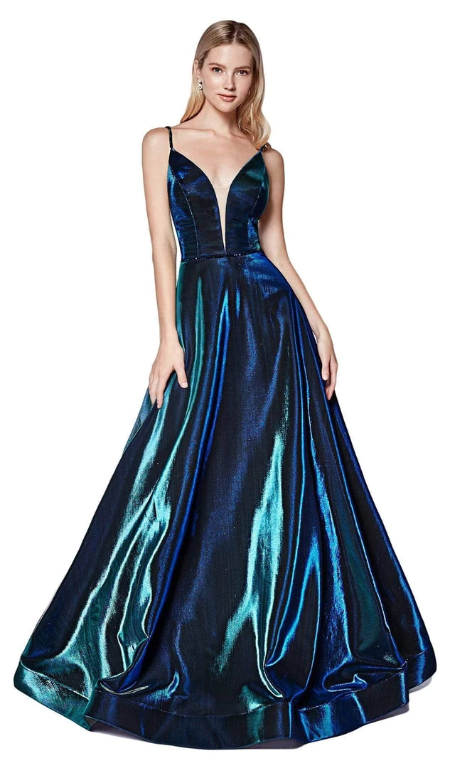 Cinderella Divine - CJ506 Metallic Iridescent Plunging Sweetheart Gown 10 Cinderella Divine - CJ506 Metallic Iridescent Plunging Sweetheart Gown