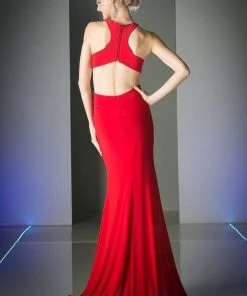 Cinderella Divine - CK66 Jewel Cut-Out Long Sheath Dress 5 Cinderella Divine - CK66 Jewel Cut-Out Long Sheath Dress