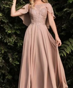 Cinderella Divine HT101 - Illusion Bateau Formal Dress
