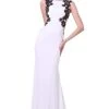 Cinderella Divine - J736 Sheer Back Long Sheath Dress 2 Cinderella Divine - J736 Sheer Back Long Sheath Dress