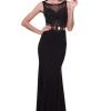 Cinderella Divine - JC4022 Jewel Neck Beaded Long Sheath Dress