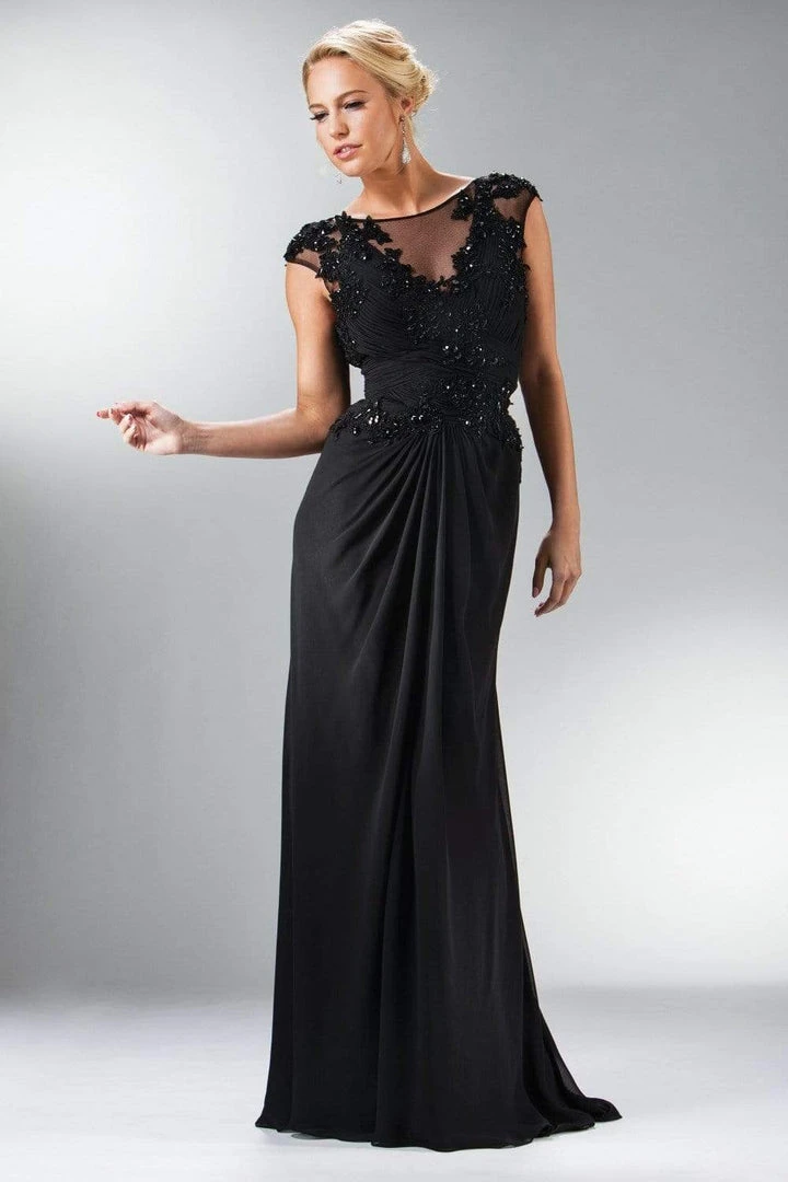 Cinderella Divine - JC909 Beaded Lace Chiffon Sheath Dress 5 Cinderella Divine - JC909 Beaded Lace Chiffon Sheath Dress