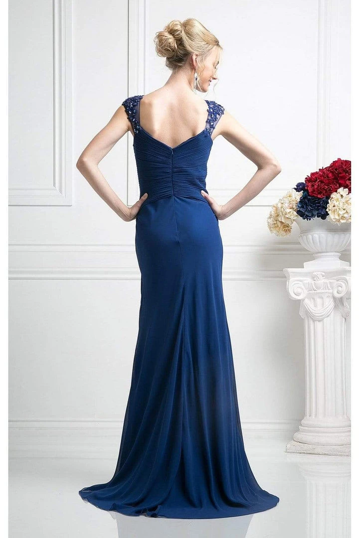 Cinderella Divine - JC909 Beaded Lace Chiffon Sheath Dress 4 Cinderella Divine - JC909 Beaded Lace Chiffon Sheath Dress