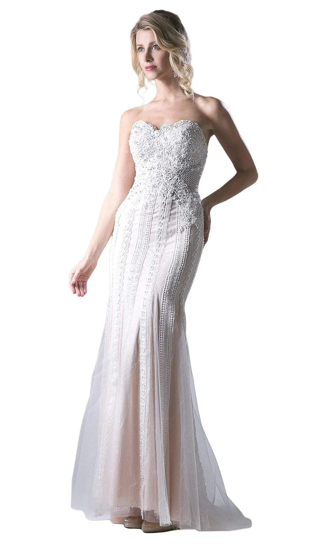 Cinderella Divine - KC1759 Beaded Lace Sweetheart Trumpet Dress 3 Cinderella Divine - KC1759 Beaded Lace Sweetheart Trumpet Dress