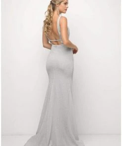 Cinderella Divine - UK022 Illusion Sleeveless Bodice Mermaid Gown