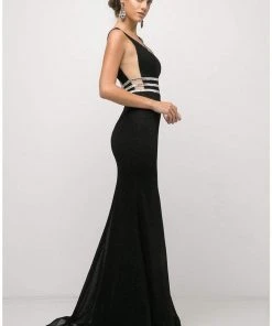 Cinderella Divine - UK022 Illusion Sleeveless Bodice Mermaid Gown