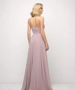 Cinderella Divine - UR136 Sleeveless Empire Waist Chiffon Dress 10 Cinderella Divine - UR136 Sleeveless Empire Waist Chiffon Dress
