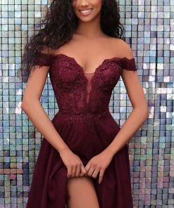 Clarisse 30257 - Beaded Lace Off Shoulder Cocktail Dress