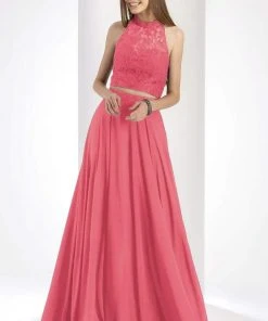 Clarisse - 3427 Two-Piece Lace Illusion A-Line Gown