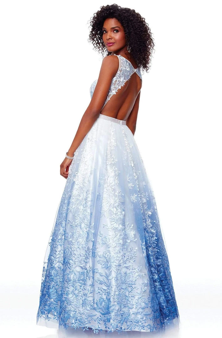 Clarisse - 3701 Embroidered Bateau A-line Dress 4 Clarisse - 3701 Embroidered Bateau A-line Dress