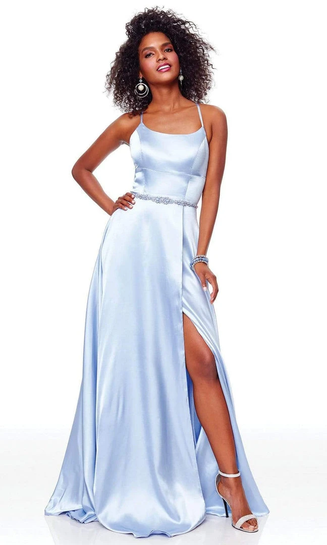 Clarisse - 3712 Embellished Scoop Charmeuse A-line Dress 5 Clarisse - 3712 Embellished Scoop Charmeuse A-line Dress