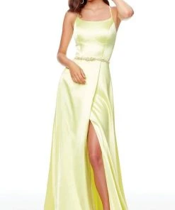 Clarisse - 3712 Embellished Scoop Charmeuse A-line Dress 11 Clarisse - 3712 Embellished Scoop Charmeuse A-line Dress