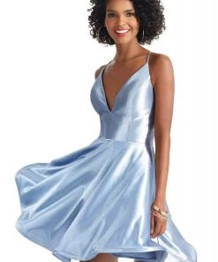 Clarisse - 3931 Lace Up Back A-Line Dress