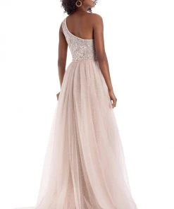 Clarisse - 5118 Asymmetric Embellished Bodice A-Line Dress 5 Clarisse - 5118 Asymmetric Embellished Bodice A-Line Dress