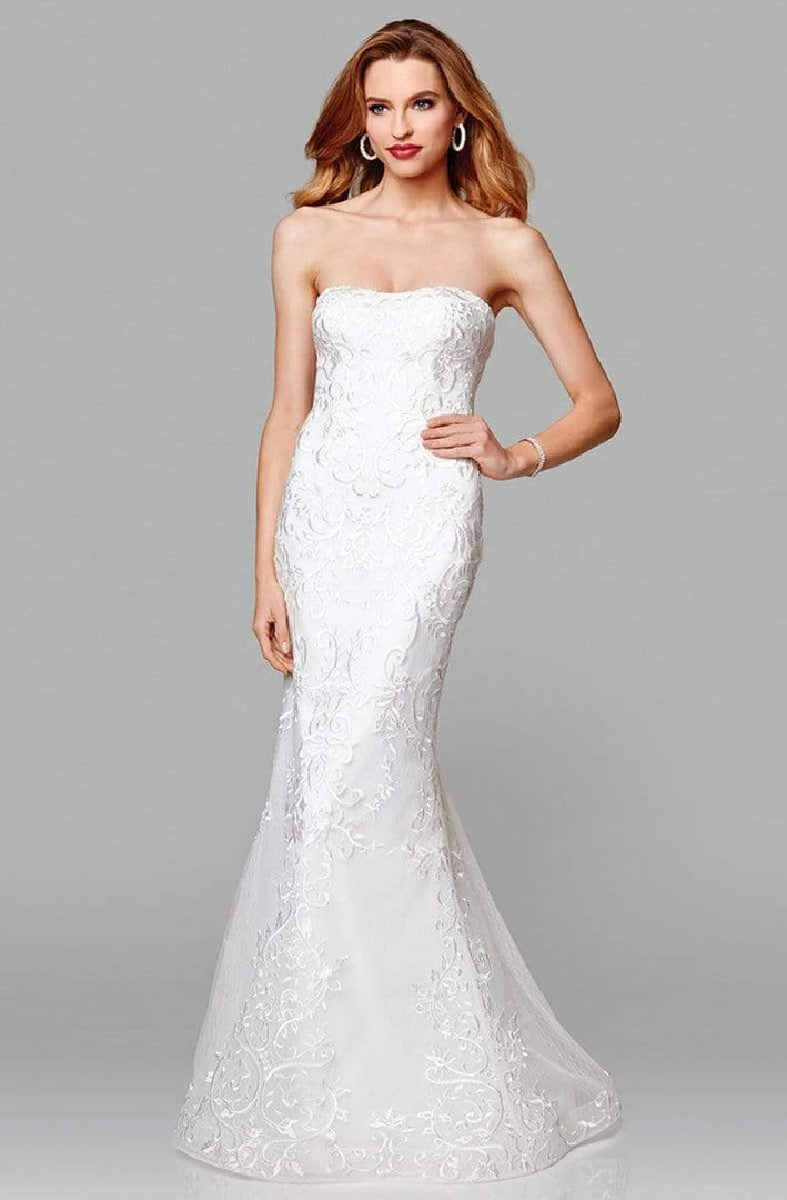 Clarisse - 600105 Embroidered Strapless Mermaid Gown 3 Clarisse - 600105 Embroidered Strapless Mermaid Gown