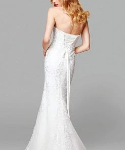 Clarisse - 600105 Embroidered Strapless Mermaid Gown